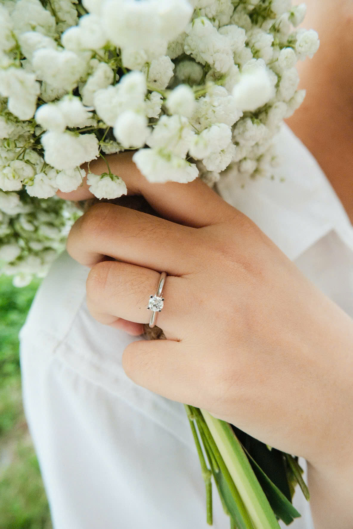 Engagement ring close-up